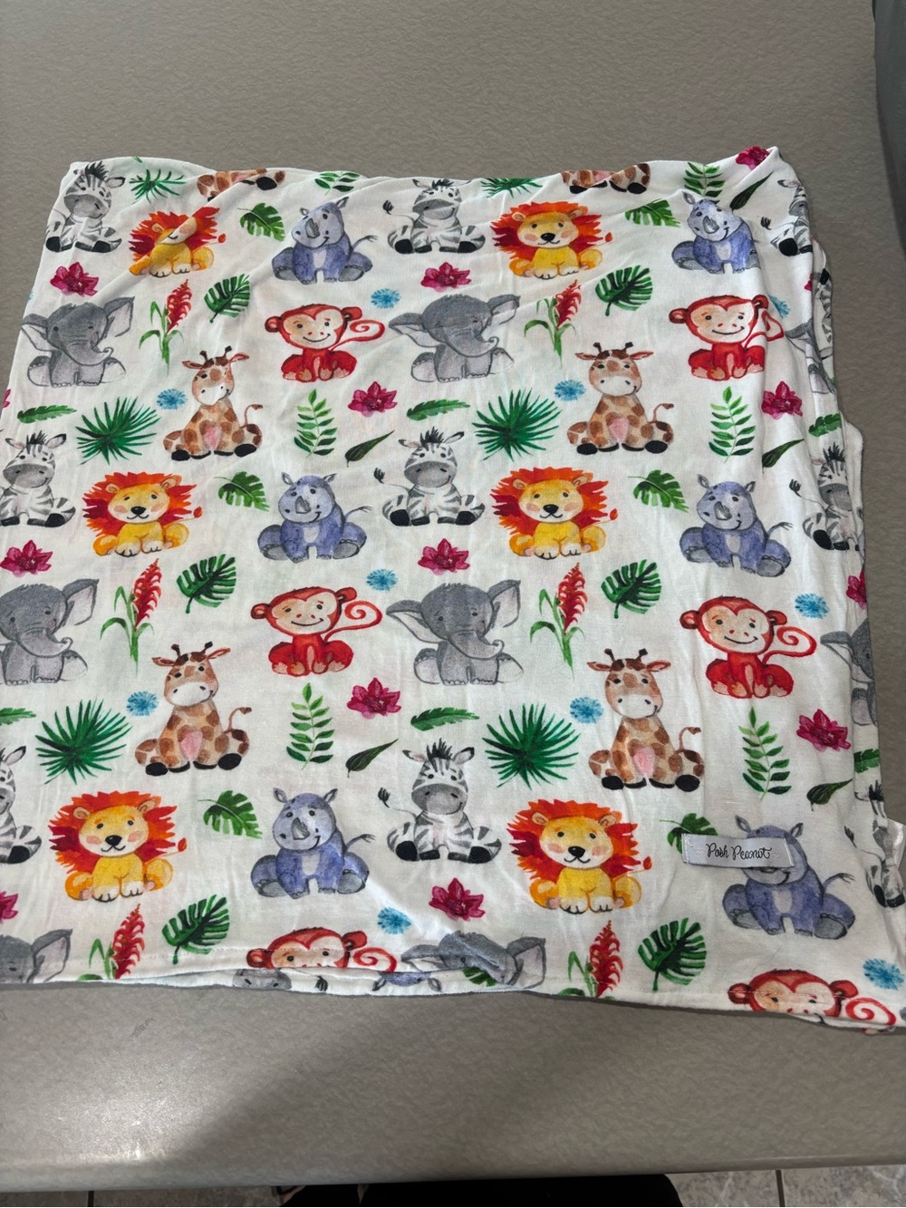 Posh Peanut 100% Bamboo Plush Jungle Animals Baby Blanket